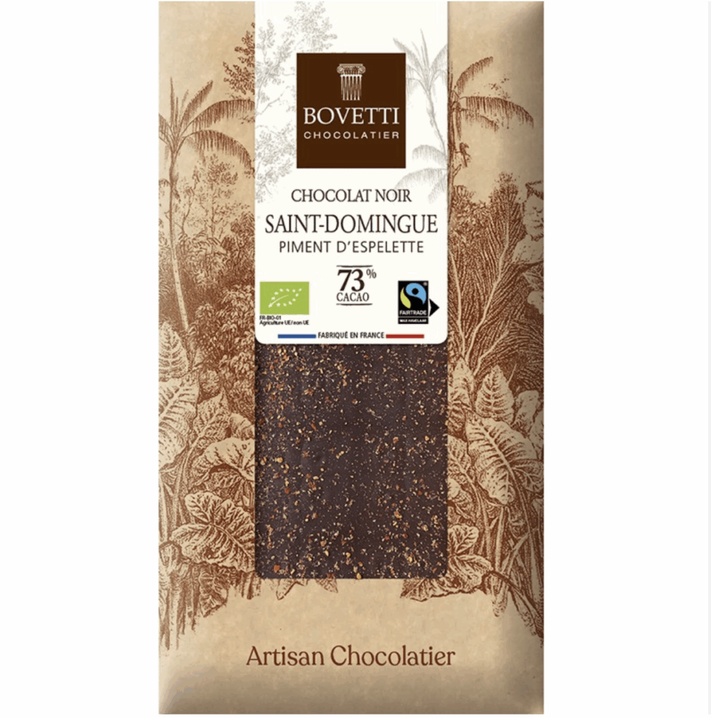 Dark chocolate with espelette pepper